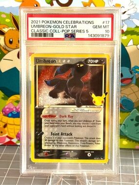 PSA 10 Umbreon-Gold Star Pokémon Card (2021 Celebrations) Pop Series 5 PSA 10